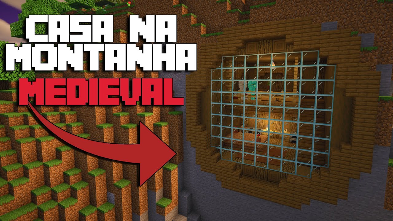 Minecraft - Como fazer uma Casa dentro da Montanha - Tutorial 