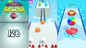 BALL RUN 2048 ( BEST Mobile games ) ALL LEVELS GAMEPLAY WALKTROUGH ANDROID IOS