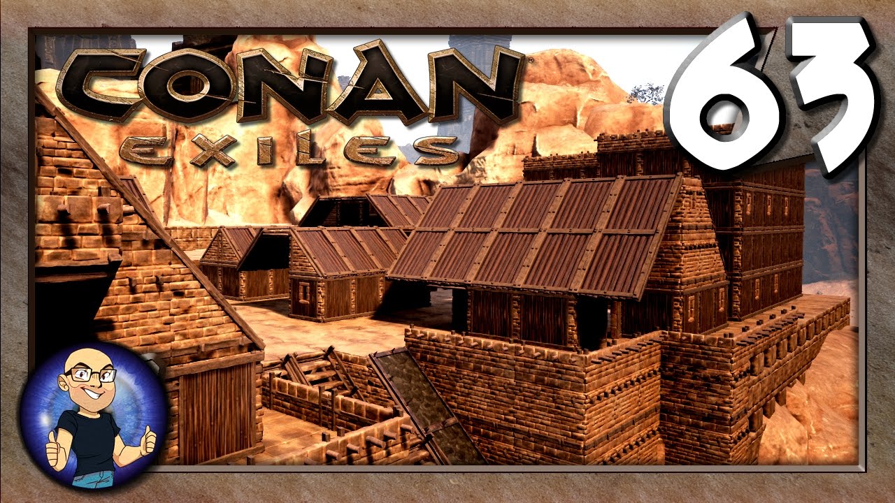 BUILDING MORE HOUSES FOR BANEBURG Baneburg Build Conan Exiles Multiplayer Game Play E63 