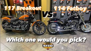 Ep19 Harley Davidson 2023 BREAKOUT vs 2023 FATBOY Which bike would you ride? Watch video for details