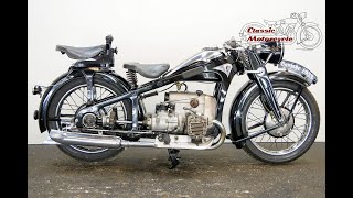 Zündapp K500 1933 498cc 2 cyl sv - starting up