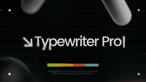 Typewriter Pro Titles | Free Titles for After Effects