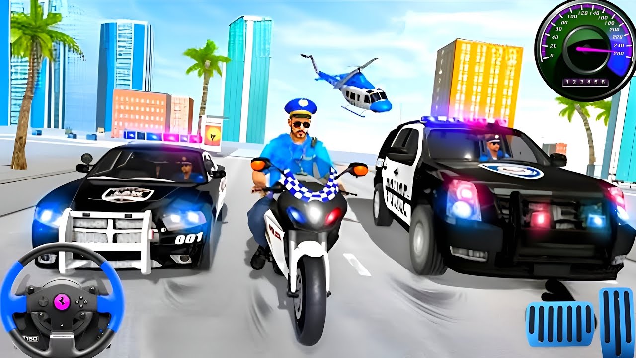 City Police Car Chase Cop Simulator 3D 2025 - Real High Speed Chase ...