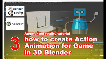 [ Tutorial Augmented reality ] how to create Action Animation for Game in  3D Blender | chapter 3
