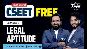 FREE CSEET Legal Aptitude Online Classes for Nov 2023 (Lec 10) | FREE CSEET LIVE Batch Nov 23