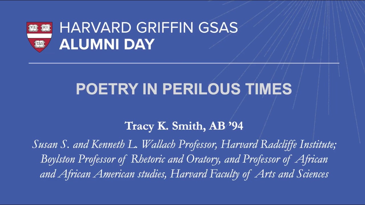Poetry in Perilous Times | Harvard Griffin GSAS Alumni Day - YouTube