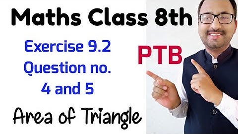 Chapter 9 Exercise 9.2 Question no. 4 and 5 II Hero formula II Areas and Volumes II Class 8 Math PTB