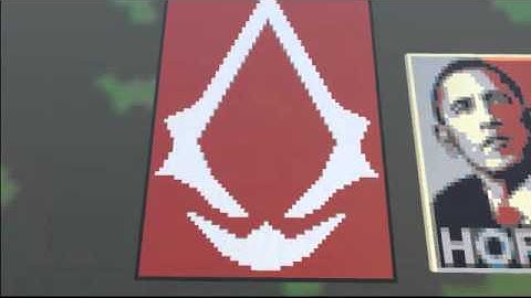 Minecraft: Pixel Art - Assasins Creed Logo