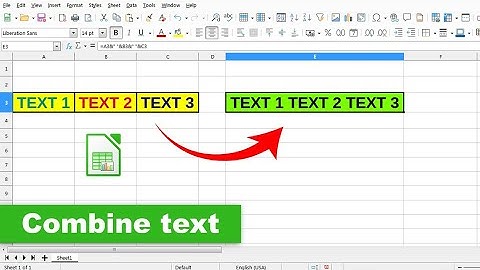 Combine text from two or more cells into one cell || Combining Data From Multiple Cells in calc