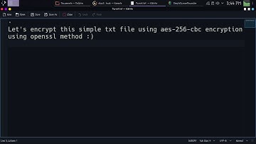 Advance Encryption Standard in Parrot Security OS