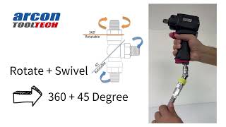 Free Angle, Air Swivel Coupler, Air Swivel Adapter, Air Swivel Connector, ArconTOOLTECH ASC Series