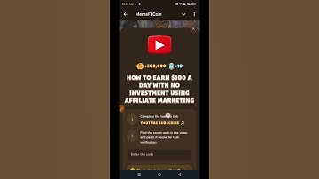 How to Earn $100 a Day with No Investment Using Affiliate Marketing | Memefi Youtube Video Code