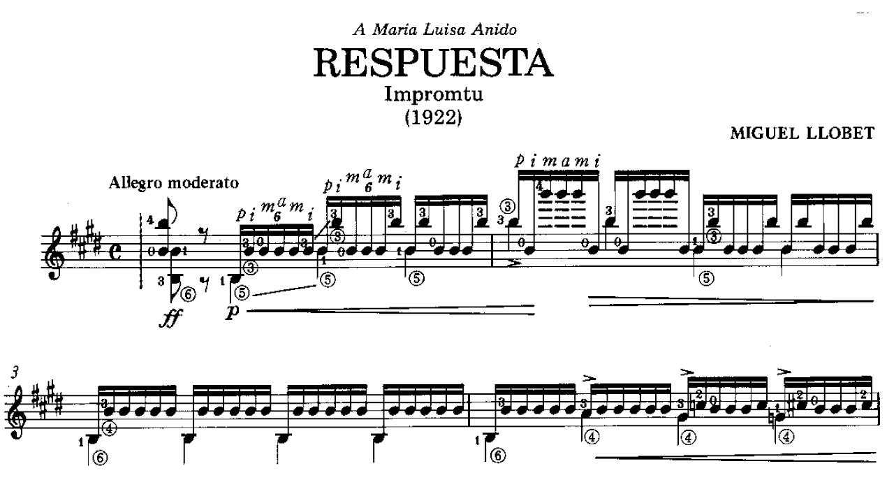 Miguel Llobet - Respuesta (Impromptu) [Stefano Grondona]