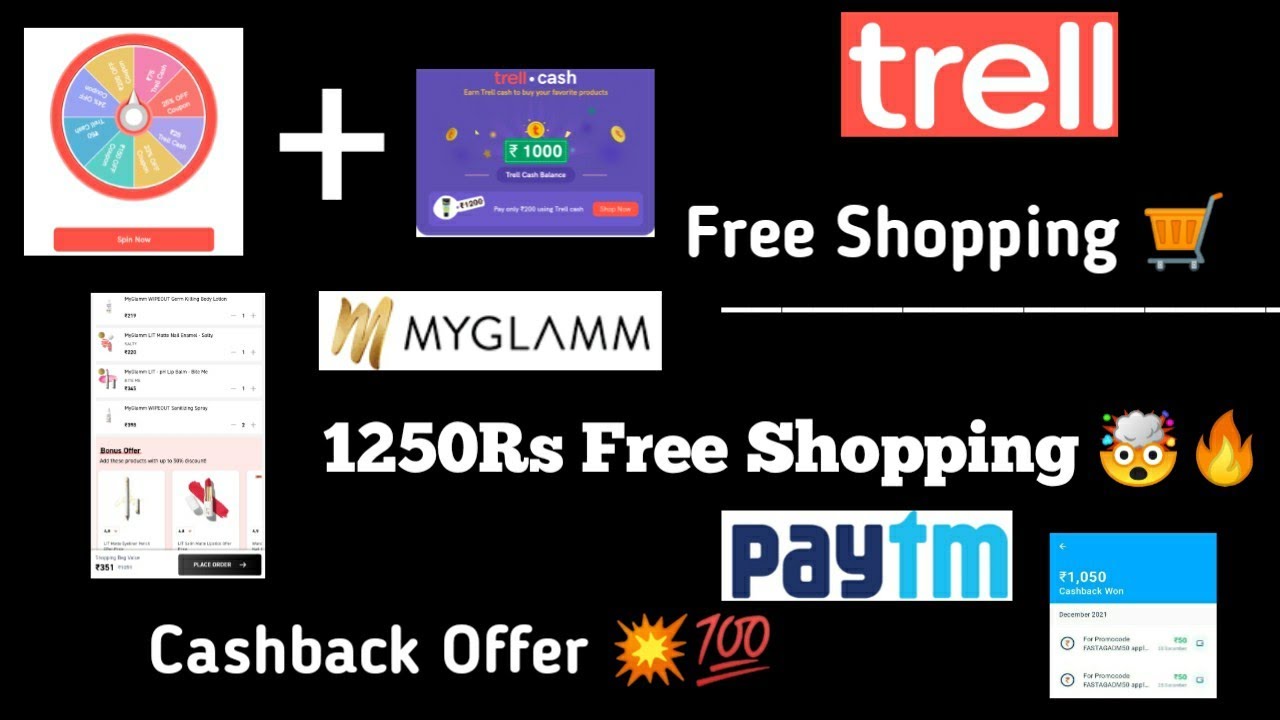Shopee Free Shopping & Trick Offer |  Trell Free Shopping Offer | Myglamm 1300rs Free Shopping Loot💥