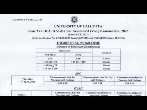 || CCF EXAM SCHEDULE|| - YouTube