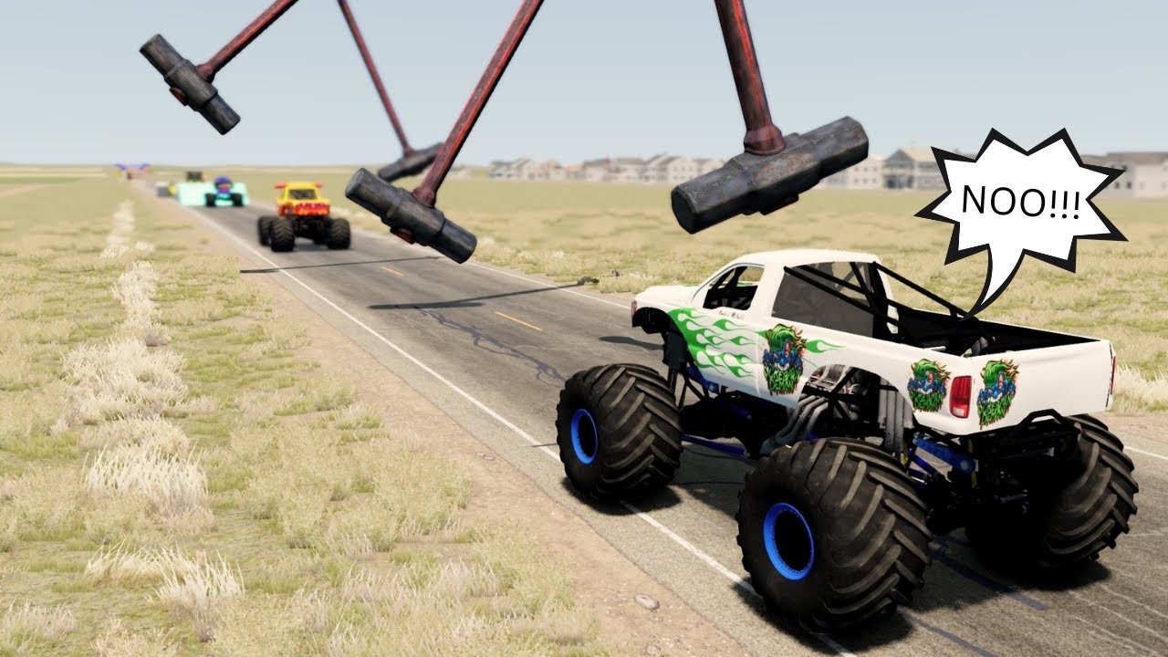 INSANE Monster Truck Crashes Live – BeamNG Gameplay