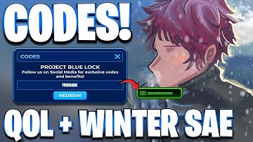 NEW! ALL QOL + WINTER SAE UPDATE CODES FOR PROJECT BLUE LOCK! ROBLOX PROJECT BLUE LOCK CODES