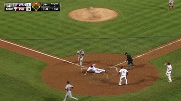 WSH@PHI: Hernandez singles to put Phillies on top