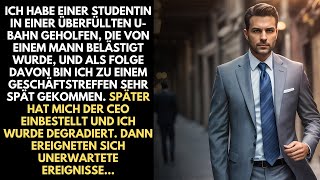 'Im UBahn habe ich einer Studentin geholfen, die von einem Mann belästigt wurde. Ich habe sie...