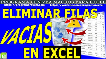 474 Como 💥 Eliminar Filas EN BLANCO Excel ✅ 2019