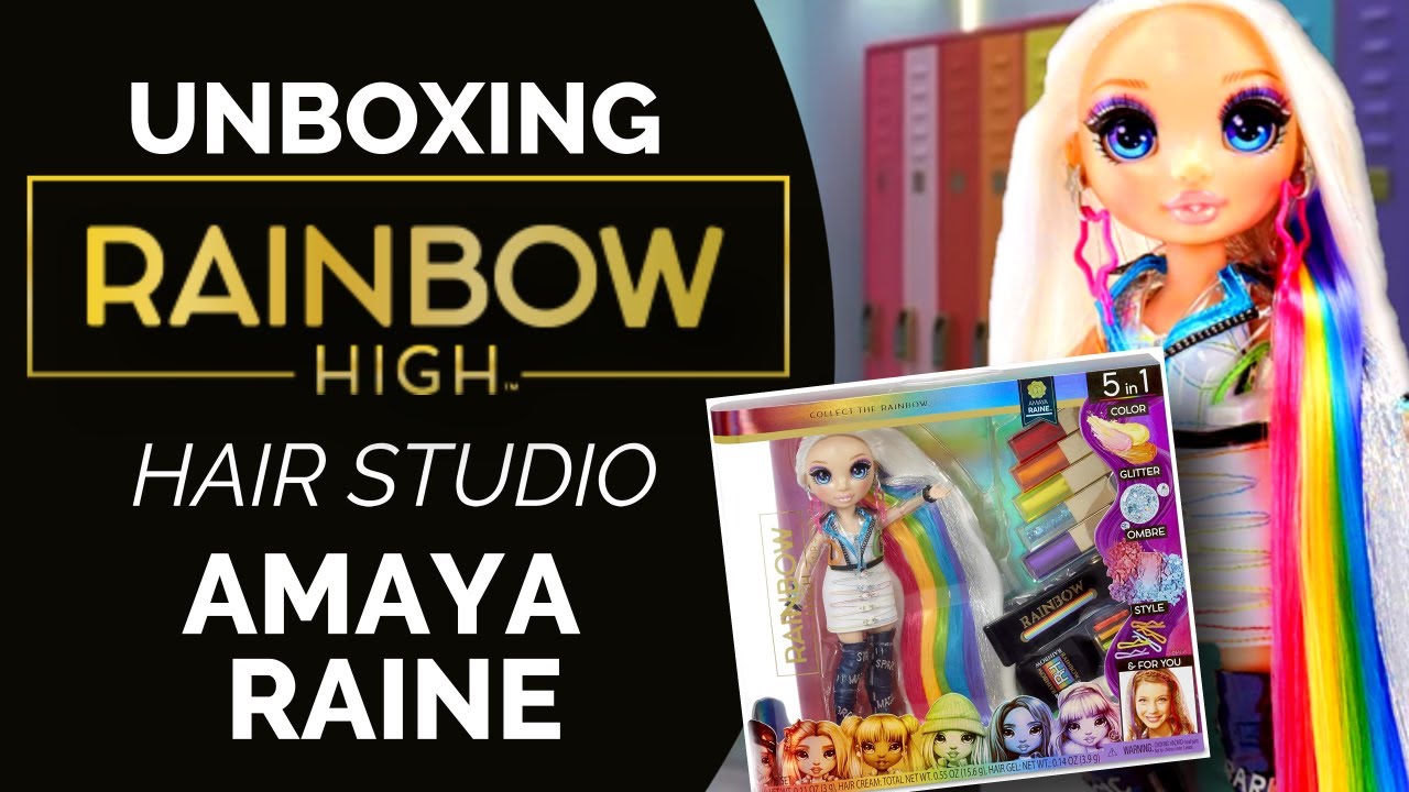 Rainbow High Hair Studio 5-en-1 + Poupée Amaya Raine