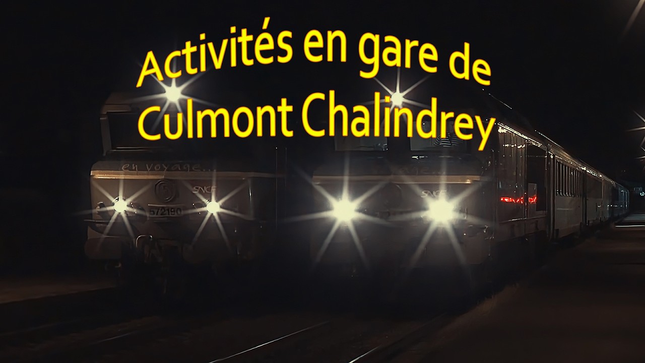 CC72100 et autres trains en gare de Chalindrey