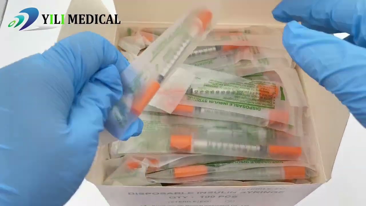 Disposable insulin syringe diabetes use 29G30G31G
