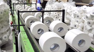 Toilet Paper Mass Production Factory. Korean Toilet Paper Roll Manufacturing Process screenshot 4