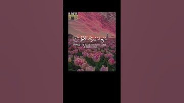 سَبِح اسم ربك الأعلى #قرآن_كريم #تلاوات #تلاوةخاشعة
