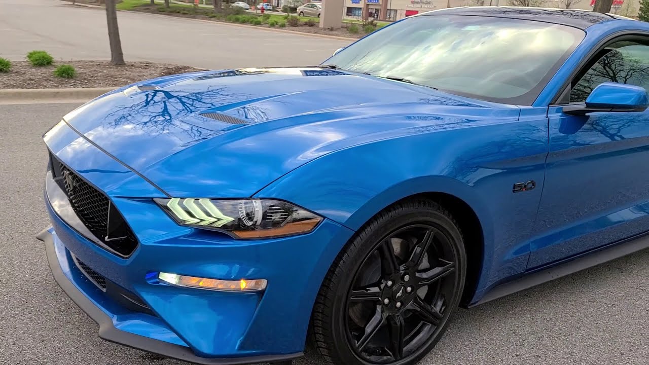 2020 mustang gt velocity blue metallic - YouTube
