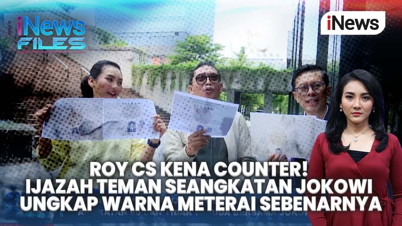 Teman Seangkatan Pamer Ijazah! Bantah Roy Cs: Meterai yang Benar Hijau, Bukan Merah | iNews Files