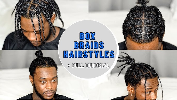 Men's Braids Hairstyle! 4 Box Braids Hairstyles For Men (Quick