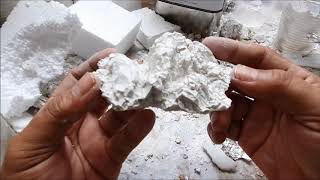 Making fake rocks with Aluminium foil and plaster of paris for diorama