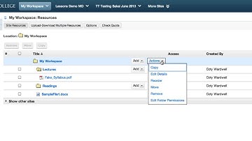 Using Resources in Sakai