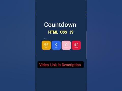 Html Css Js Create Count Down - YouTube