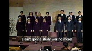 "Ain't gonna study war no more" - CBC Hymn Sing recording of African-American spiritual (1991)