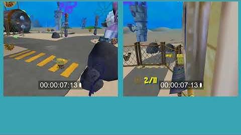 bfbb speedrunning: downtown 100% re-route (saves 8.7)