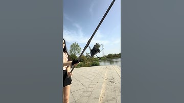 Cần câu lục siêu cứng 3,3m ngọn 4li bạo lực 20-30kg, 100m - telescopic rod #fishingrod #shorts