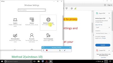 how to set proxy in  windows 10