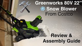 Is the Costco Greenworks 80V 22” Snow Thrower Worth It? Review + Assembly Guide