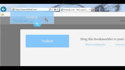 Feelhub bookmarklet tutorial for Internet Explorer