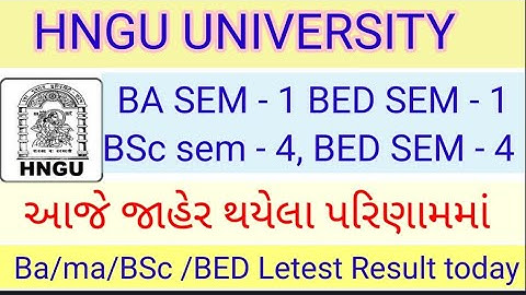 ba sem 1 result declared Hngu - bed sem -4 result Hngu - Hngu result 2022 - hngu result today
