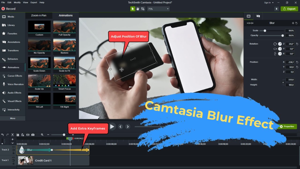 How To Create Camtasia MOTION BLUR Effect - YouTube
