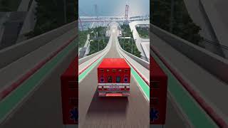 Gavril H-Series H45 Ambulance - Long Jump & Damage Cost #112 - BeamNG.drive