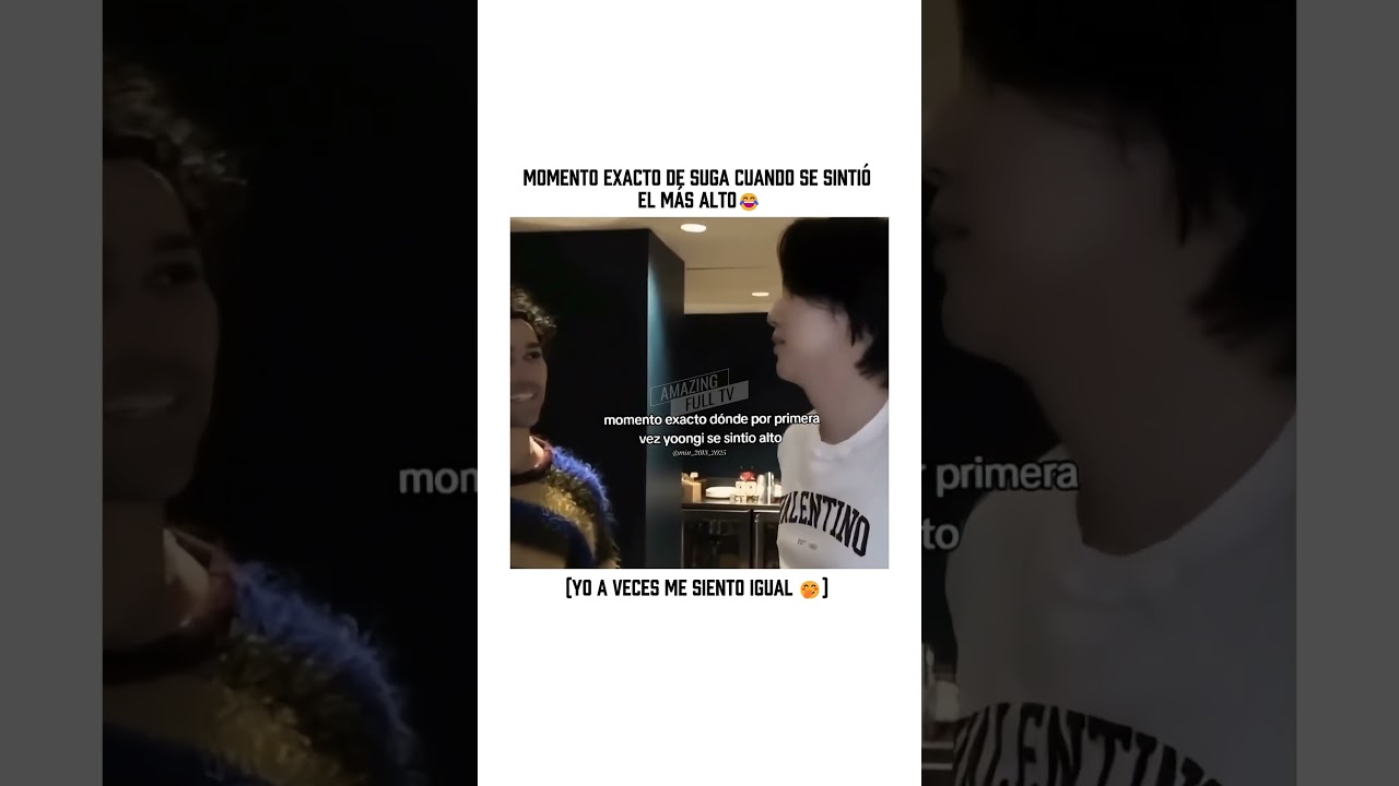 Cuando Suga se sintió alto 💜🥰😍