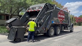City of San Antonio: Brand New Freightliner M2 Curbtender Phoenix Rear Loader Garbage Truck