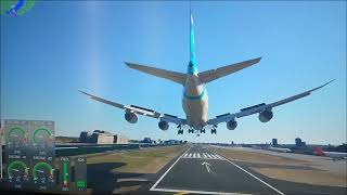 Rate my landing out of 10#mfs 2024#plane landing#b747 screenshot 5