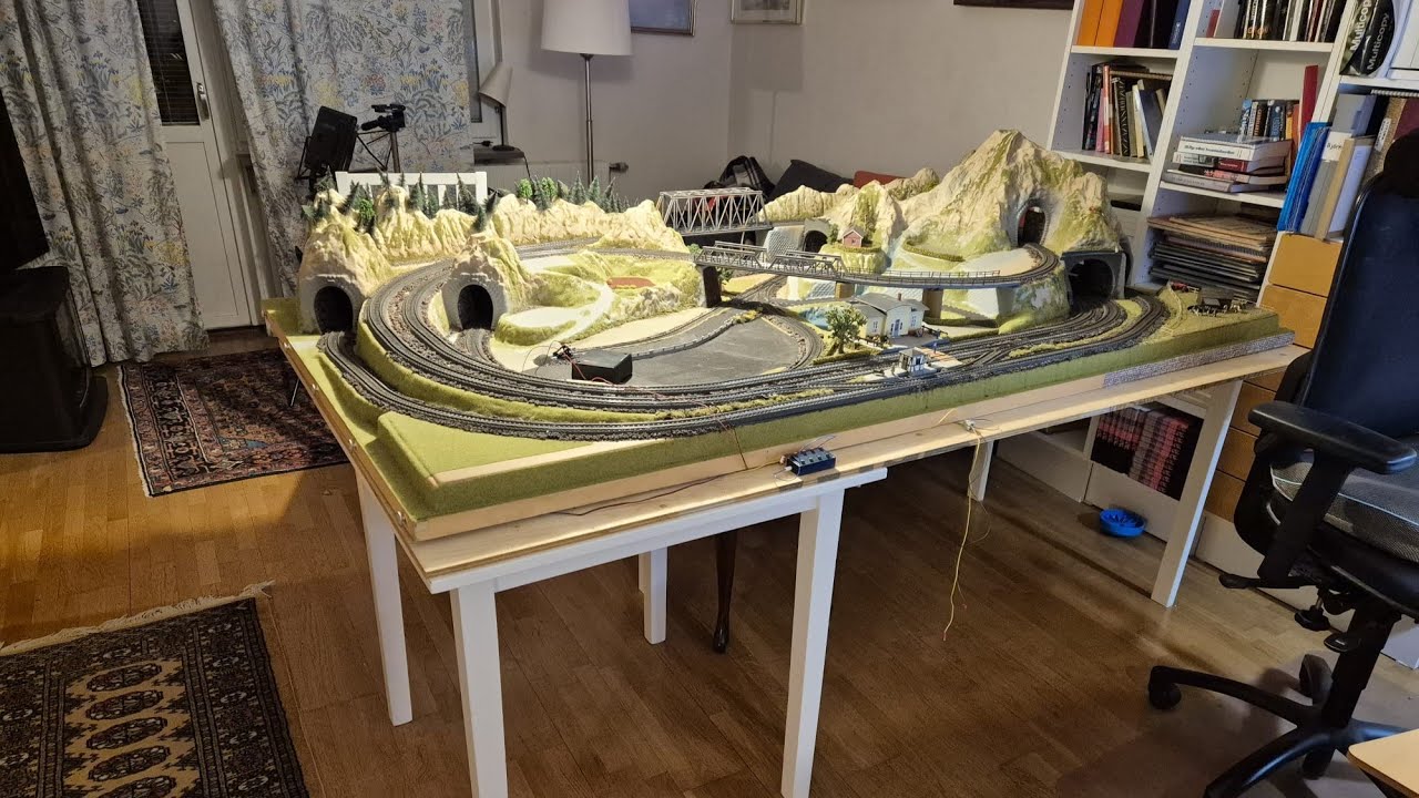 Jag flyttar modelljärnvägen till vardagsrummet