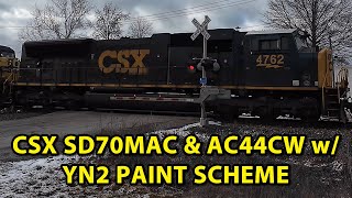 MAC ATTACK! CSX SD70MAC Leading Manifest Train M376