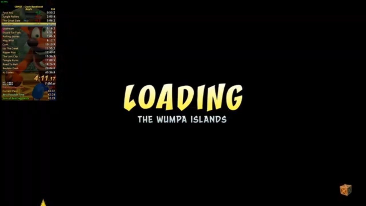 Boulders 1:04:97 Any% Split